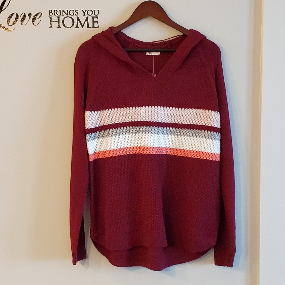 SO Hooded Sweater with Stripe Detail